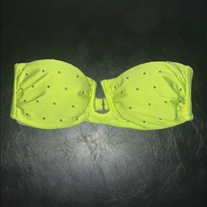 Amuse Society Yellow Vida Micro Studded BandeauTop